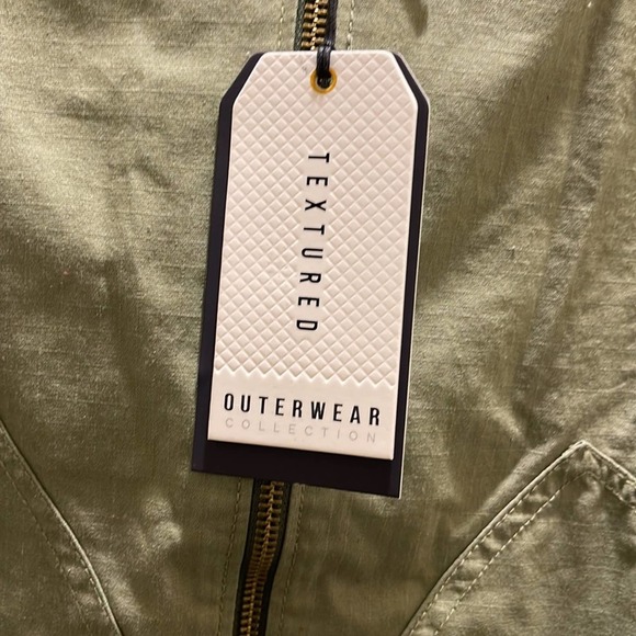 NWT DENIM & FLOWER 🌺 Military Green Long sleeve Jacket/Sweatshirt with Hoodie. - Picture 9 of 12